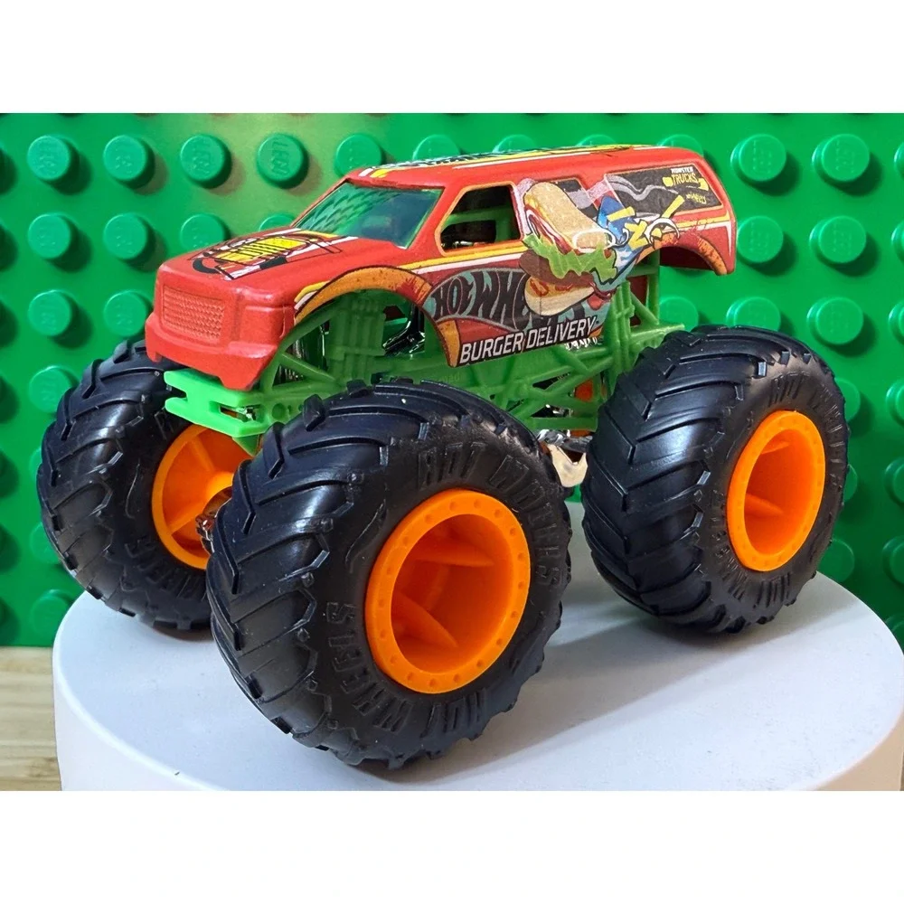 Hot Wheels Monster Truck Burger Delivery Red Diecast 1:64 Scale Toy Car